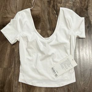 White lululemon align tee